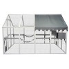 Large Wooden Outdoor Cat House with Platforms and Hammock,110'' Weatherproof Cat Enclosure Cage with Roof for Indoor Outdoor Use - LAOTIES - 3 of 4