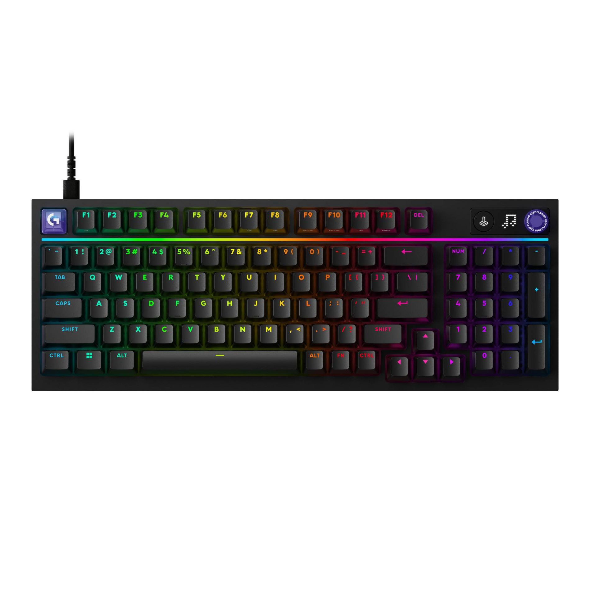 Logitech G316 X 98 Gaming Keyboard with Hot-Swappable Tactile Switches, 8kHz Report Rate - Black