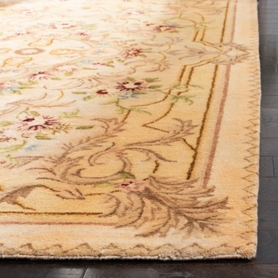 Empire Beige and Light Gold Hand-Tufted Wool 6' x 9' Area Rug