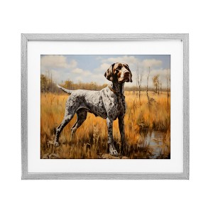 Stupell Industries White Spotted Bird Dog Framed Print Under Glass Art - 1 of 4