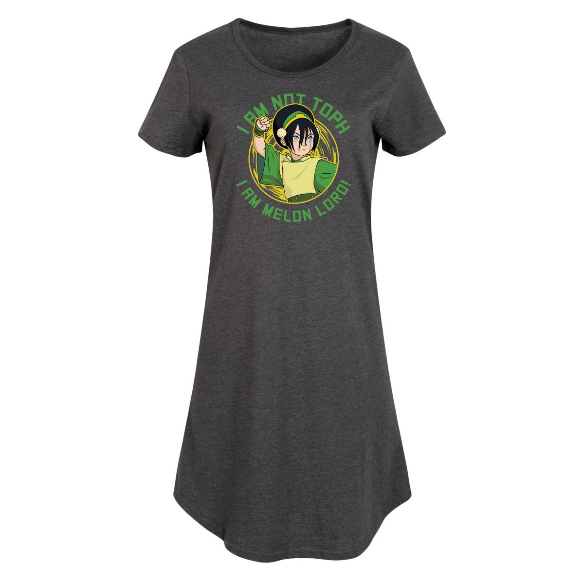 Women's - Avatar - The Last Airbender - Toph Melon Lord Graphic T-shirt Dress - thumbnail 7