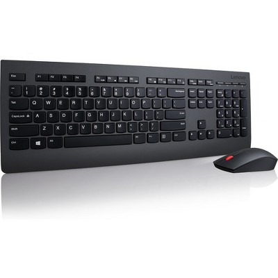  Lenovo Professional Wireless Keyboard and Mouse Combo - US English - USB Wireless RF English (US) - Black - USB Wireless RF Laser - 1600 dpi 