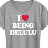 Women's - Instant Message - Love Being Delulu Short Sleeve Graphic T-Shirt - 2 of 4