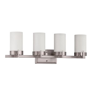 Sunset Lighting 4-Light Vanity Fixture Contemporary , in Satin Nickel Finish - 1 of 3