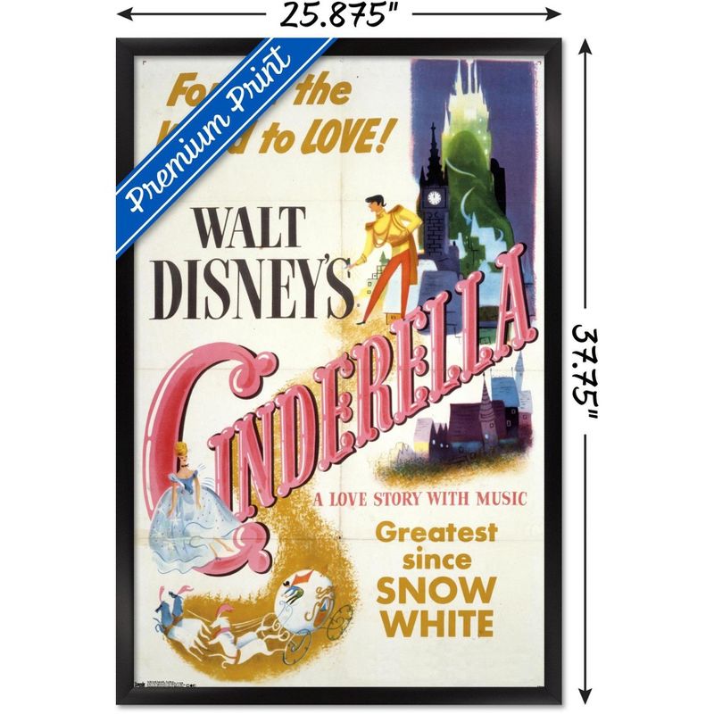 Trends International 24X36 Disney Cinderella - One Sheet Framed Wall Poster Prints, 3 of 7