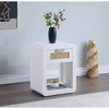 Meridian Furniture,Langham White Nightstand - 3 of 4