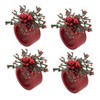 Saro Lifestyle Festive Fiesta Beaded Napkin Ring (Set of 4), Red - 2 of 4