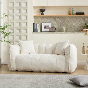 Sapphtopaz 5-Foot Bean Bag Chair High Resilience Foam Chenille Bean Bag Chairs for Adult Sofa Chair for Two Accent Chair for Living Room, Bedroom - 1 of 4