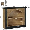Tribesigns 3-Tier Console Table, 43.3"Entryway Table TV Console with arch Storage for Hallway, Living Room, Brown Black - 2 of 4