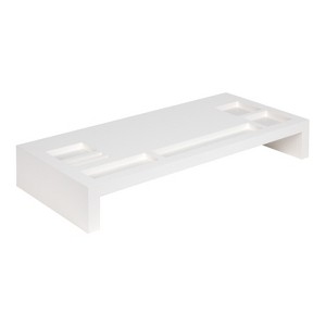 Kate and Laurel Briggs Rectangle MDF Computer Stand, 26x12x4, White - 1 of 4