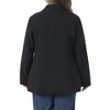 Women's Plus Size Lapel Button Down Long Sleeves Business Casual Suit Blazer with Pockets - Agnes Orinda - 4 of 4