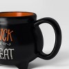 15 fl oz Halloween Stoneware Figural Trick or Treat Cauldron Mug - Hyde and EEK! Boutique™: Microwave & Dishwasher Safe - 3 of 3