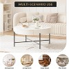 Coucheta 15.75 Inch Tall Round Coffee Table with Storage with Drawers Farmhouse- Wood Accent Center  Natural Living Room Tables - 3 of 4