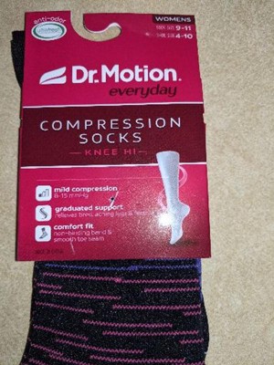 Dr. Motion Women's Moderate Compression Knee High Socks - Sport Ombre ...