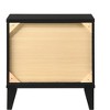 Gulches Sophisticated 2 Drawer Nightstand 18"x13"x9"H Drawers, English Dovetail Joinery, Brushed Nickel Handles, 2" Floor Clearance - 3 of 4