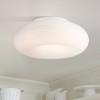 Possini Euro Design Sandringham 19 3/4" Modern Semi Flush-Mount Ceiling Light Fixture Kitchen Foyer Hallway Round LED Sanded White Finish Metal - 2 of 4