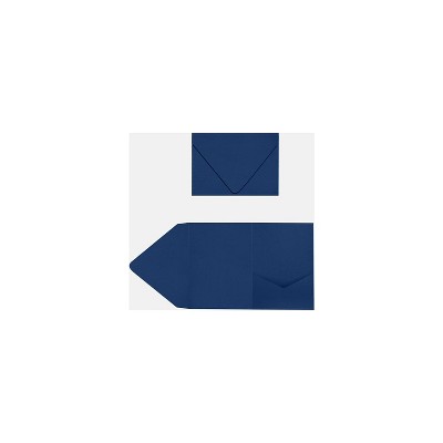 LUX A7 Pocket Invitations 50/Pack Navy (LUX-A7PKT103-50)