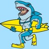 Men's Fortnite Agent Jones Surfer Shark T-Shirt - image 2 of 4