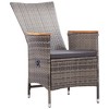 vidaXL Poly Rattan Patio Chairs – Set of 2 – Reclining Garden Furniture with Cushions – Water-Resistant, Low-Maintenance – Stylish & Durable - 4 of 4
