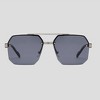 Anna-Kaci Women's Chic Trimmed Octagon Polarized Sunglasses UV400 Protection - 2 of 4