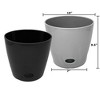 Self-Watering Plant Pot Set of 2 – 10" Gray & Black (1 of each color) - 2 of 4