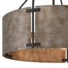 Possini Euro Design Julian 22" Farmhouse Rustic Industrial Pendant Chandelier Ceiling Light Fixture Dining Room Over Table Drum Silver Finish Metal - 3 of 4