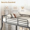 Resenkos Industrial Style Metal Full Size Bunk Bed with Safety Guardrails, Built - in Ladder for Bedroom, Black - 4 of 4