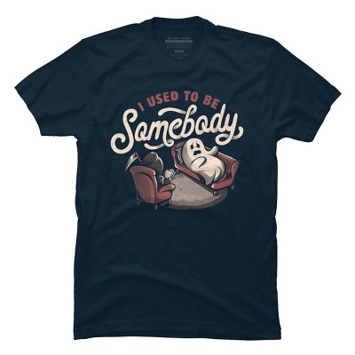 Men's Design By Humans I Used to Be Somebody - Funny Halloween Spooky Ghost Gift By EduEly T-Shirt