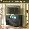 8-Drawer Fabric Dresser with Charging Station and LED Lights, TV Stand for 55-Inch - 4 of 4