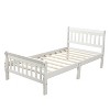 Wood Platform Bed Twin Bed Frame Panel Bed Mattress Foundation Sleigh Bed with Headboard Footboard and Wood Slat Support - 4 of 4