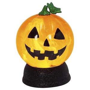 Gerson - Lighted Spinning Smoky Water Globe Pumpkin - Halloween Decor - 7 in. - Case of 6 - 1 of 1
