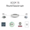 Ecopots Round Recycled Plastic Modern In/Outdoor Planter Flower Pot Saucer - 3 of 4