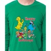 Sesame Street Child Boys' Christmas Happy Holidays Sleep Pajama Set Green - 3 of 4