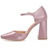 Journee Womens Hesster Mary Jane Mid Block Heel Square Toe Pumps - 2 of 4