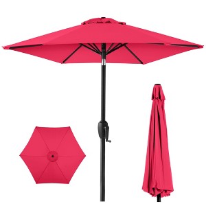 Best Choice Products 7.5ft Heavy-Duty Outdoor Market Patio Umbrella w/ Push Button Tilt, Easy Crank - 1 of 4