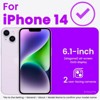 BONGEEK Compatible with iPhone 14 Case 6.1, Slim Liquid Silicone 3 Layers Full Phone Covered Soft Gel Rubber Case Protective -Pastel Lilac - 2 of 4