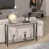 42.9-Inch Narrow Console Table with Storage Shelf, Industrial Rustic Brown Sofa & Entryway Table for Living Room, Hallway - 4 of 4