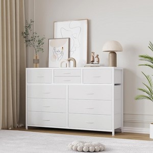 45" Wide TV Stand Dressers,10 Drawers Fabric Dressers,Lightweight Entertainment Center with Fabric Bins for Living Room, Hallway - 1 of 4