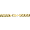 Black Bow Jewelry Men's 5.75mm 10k Yellow Gold Flat Beveled Curb Chain Necklace - 4 of 4