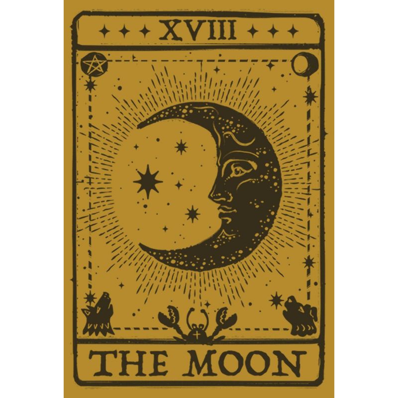 Juniors Womens Lost Gods The Moon Tarot Card Festival Muscle Tee, 2 of 5