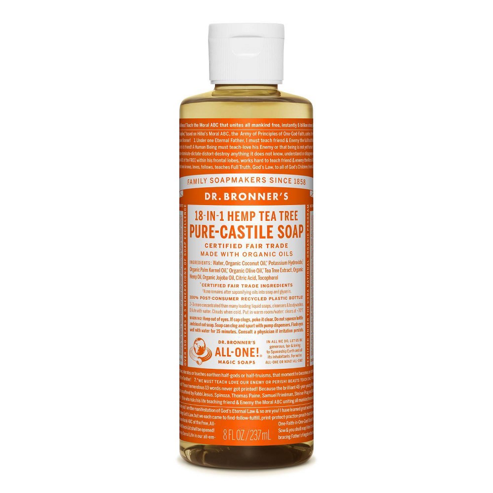 UPC 018787776087 product image for Dr. Bronner's Tee Tree Pure-Castile Liquid Soap - 8oz | upcitemdb.com