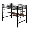 Black Space-Saving Full Loft Bed with Desk & Shelf - 3 of 3