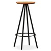 vidaXL Bar Stool Set of 2 Multicoloured Solid reclaimed wood and steel - 2 of 2