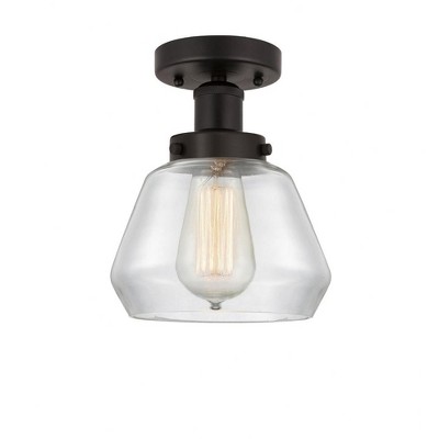 Fulton - 1 Light Semi-Flush Mount In Industrial Style-8.25 Inches Tall and 6.5 Inches Wide