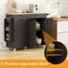Kitchen Island Cart with Trash Can, Kitchen Island with Drop Leaf, Kitchen Rolling Island with Towel Rack, Trash Can Mobile Island Table for Kitchen - 4 of 4