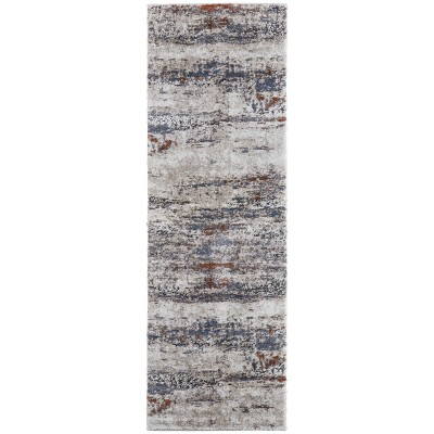 Gilmore Modern Abstract Ivory/Blue/Gray Area Rug