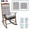 NewHome"Rocking Chair Cushion Set with Non-Slip Ties, Comfortable Polyester Fiber for Home, Office & Car"Black - 3 of 4