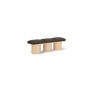 Meridian Furniture,Pavilion Boucle Fabric Bench - 1 of 4