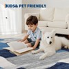 Washable Area Rug Modern Rug Non Slip Rug Low Pile Rugs Color Block Patchwork Throw Rug Foldable Indoor Carpet for Living Room Bedroom - 4 of 4