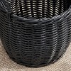 Lucius Round Resin Woven Wicker Basket with Handles - 13" x 13" x 10.2" - Black - For Clothes, Towels, Toys, Magazines Storage and Home Decoration - 4 of 4